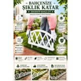 DEKOZUM ÇİTMASTER Dekoratif Esnek Bahçe Çiti Kırımaz Plastik Çit Peyzaj Koruma Paneli 12 ADET