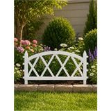 Dekozum Greenflex Plastik Bahçe Çiti Bahçe Dekorasyon Çiti Panel Çit Çiçek Koruma Çiti Beyaz 1 Adet 60 cm - 40 x 60