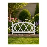 DEKOZUM GREENFLEX Plastik Bahçe Çiti Bahçe dekorasyon Çiti Panel Çit Çiçek Koruma Çiti Beyaz 1 ADET 60 CM