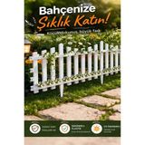 Dekozum Greenova 2 Adet Bahçe Çiti Dekoratif Beyaz Plastik Çit Koruma Panel 1.08 Metre - 59 x 38