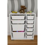 DEKOZUM KİDS 10 Sepetli Dolap Çok Amaçlı Dolap Oyuncak Dolabı Kiler Dolabı Organizer Box