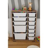 DEKOZUM KİDS 12 Sepetli Dolap Çok Amaçlı Dolap Oyuncak Dolabı Kiler Dolabı Organizer Box