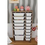 DEKOZUM KİDS 16 Sepetli Dolap Çok Amaçlı Dolap Oyuncak Dolabı Kiler Dolabı Organizer Box