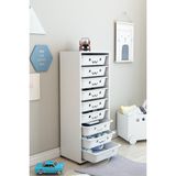 Dekozum Kids Çok Amaçlı 9 Sepetli Oyuncak Dolabı Beyaz Modern Tasarım 122 cm Yükseklik - Renkli