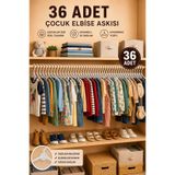DEKOZUM MİNİ SMİLE Bebek Askısı Çocuk Askısı Elbise Akısı Tişört Gömlek Dolap Askı BEYAZ 36 ADET