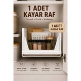 DEKOZUM RAYFLEX Kayar Raf Sistemi, Dolap İçi Düzenleyici Çekmece Ve Organizer Çok Amaçlı Mutfak Rafı 1 ADET BEYAZ