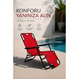 DEKOZUM SUNSET Katlanır Şezlong Plaj Şezlong Portatif Kamp Sandalyesi Ve Bahçe Şezlong