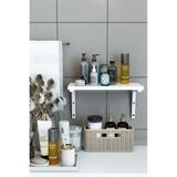 Dekozum Tekli Dekoratif Duvar Rafı, Kitaplık ve Organizer, Banyo, Mutfak, Balkon - Beyaz