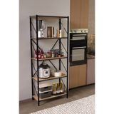 DEKOZUM TİTAN Mutfak Rafı Kiler Rafı Mikrodalga Fırın Rafı Çok Amaçlı Raf 150x60 cm ATLANTİKÇAM