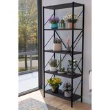 DEKOZUM TİTAN Saksılık Saksı Çiçek Standı Rafı Dekoratif Çok Amaçlı Saksılık 150x60cm ANTRASİT
