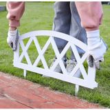 Dekozum Verdex Bahçe Çiti Plastik Dekoratif Bahçe Dekarasyon Çiti Panel Çit Beyaz 10 Adet 6 Metre - 40 x 60