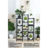 DEKOZUM YASEMİN 12 Raflı Metal Çiçeklik Saksılık Saksı Standı Dekoratif Saksılık Raf