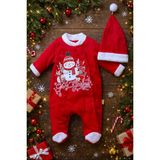 DeKuBaby Özel Yılbaşı Temalı Özel Şapkalı Bebek Tulumu - 0- 3 Ay