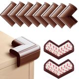 Dekukar (8'li Paket) Çocuklar için Ceviz Köşe Koruyucuları, Yükseltilmiş Köpük Yumuşak Köşe Koruyucuları Bebek Güvenliği Mobilya Masa Keskin Köşe Koruması, Doğrudan Kullanım için Önceden Bantlanmış