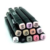 Del Rey Twin Marker Çantalı Set 12 Ten Renkleri