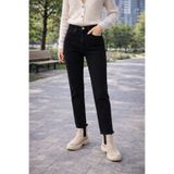 DELDNM Luna Vintage Siyah Yüksek Bel Likralı Kadın Mom Jean