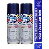 Delete Hızlı ve Etkili Temizlik Köpüğü - Yağ, Kir ve Leke Çözücü, Mutfak, Banyo ve Araçlar Için 2 x 200 ml - 1