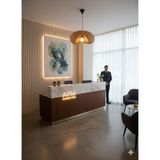 Delf Yapı Modern Nordic Tasarım Bamboo Avize Iskandinav Hasır Avize 1.sınıf Kalite Çap Ferahlık Katar - Eskitme Bal