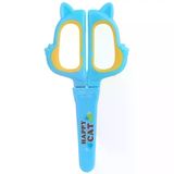 Deli 138 mm Kılıflı Küt Okul Makası 6061 Mavi