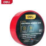 Deli Elektrik Yalıtım Bandı 0.13MM 18MM 10M Kırmızı Izolasyon Bandı