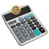 Deli Hesap Makinesi Metal 12 digit Gümüş