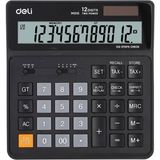 Deli M01020 Masa Üstü Hesap Makinesi 12 Haneli Siyah İki Güçlü Fonksiyonlu Ekran Tipi