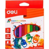 Deli Plastik Crayon Pastel Boya 12’Li 20000