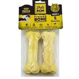 Delibon 2x12 cm S Boy Beyaz Deri Press Köpek Kemik