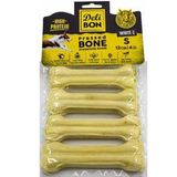 Delibon 4x12 cm S Boy Beyaz Deri Press Köpek Kemik