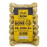Delibon 4x7 cm 7 cm Natural Deri Köpek Çiğneti Pres Kemik