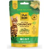 Delibon 60 gr Crunchy İçi Dolgulu Tavuklu ve Naneli Kedi Ödül Bisküvisi