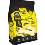 Delibon BLK25SWHITE 12 cm S 25'li Beyaz Deri Köpek Çiğneti Pres Kemik