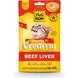 Delibon Creamy Kedi Ödül Maması Dana Ciğerli 15GR 5li Paket - 75 gr