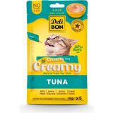 Delibon Creamy Kedi Ödül Maması Ton Balıklı 15gr 5'li Paket Kediler İçin Lezzetli Krema