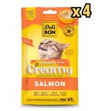 Delibon Creamy Somonlu Kedi Ödül Maması 15 gr 5li x 4 Adet