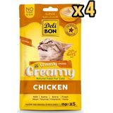 Delibon Creamy Tavuklu Kedi Ödül Maması 15 gr 5'li 4 Adet