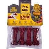 Delibon Deri Pres Kemik Köpek Ödülü Barbekü 7 Cm (4'Lü)