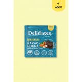 Delidates Bademli & Deniz Tuzlu Hurmalı Bitter Çikolata | Şekeri Meyveden X 4 Adet