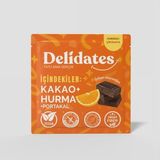 Delidates Portakallı Hurmalı %70 Bitter ÇIKOLATA 40GR