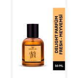 Delight Kadın Parfüm EDP 50 ML | Fresh & Meyvemsi | Bergamot, Misk, Vanilya | Amber Renkli Cam Şişe