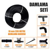 Delıklı 200 Metre Damla Sulama Sıstemı Damlama Borusu Ve Ek Parcaları Bahce Agac Fıdan Sebze Sulama Ekıpmanları Damlama Hortumu