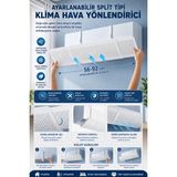 Delikli 56-92 cm Ayarlanabilir Açı Klima Split Hava Yönlendirici Klima Çarpma Önleyici Siperliği Aparatı