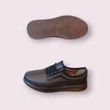 Delikli Deri Hava Alan Yazlık Ortapedik Spor Casual Sneaker Ayakkabı - Kahve