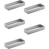 Delikli Tart Kalıbı Dikdörtgen-5 Ad-14x4x2 cm - 1 Adet