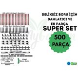 Deliksiz Damla Sulama Super Hazır Set 500 Parça