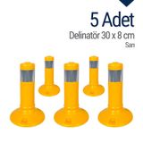 Delinatör 30 x 8 cm Sarı 5 Adet, Esnek Duba
