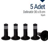 Delinatör 30 x 8 cm Siyah 5 Adet, Esnek Duba