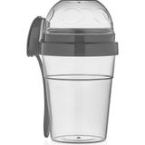 Delixa Bölmeli Yoğurt Saklama Kabı, 600 ml + 200 Ml, Diyet ve Sağlıklı Beslenme Için, Bpa Içermeyen, Taşına - Standart