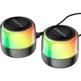Delixa Borofone Çiftli Rgb Işıklı Kablolu Veya Kablosuz Stereo Speaker Bluetooth Hoparlör Taşınab - Standart