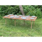 Delixa Katlanır Kamp, Piknik ve Bahçe Masası 75X200 cm - Ceviz Renk - Standart